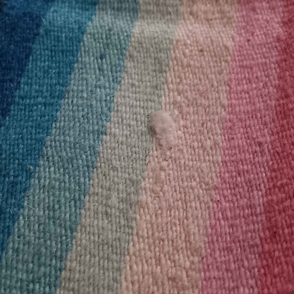 Vintage Mexican Saltillo Serape Wool Blanket - Picture 8 of 13